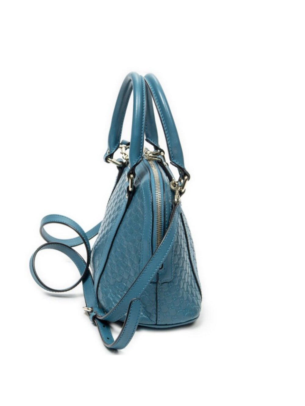 Gucci Mini Dome Tote Teal Micro Guccissima Leather - Picture 14 of 15